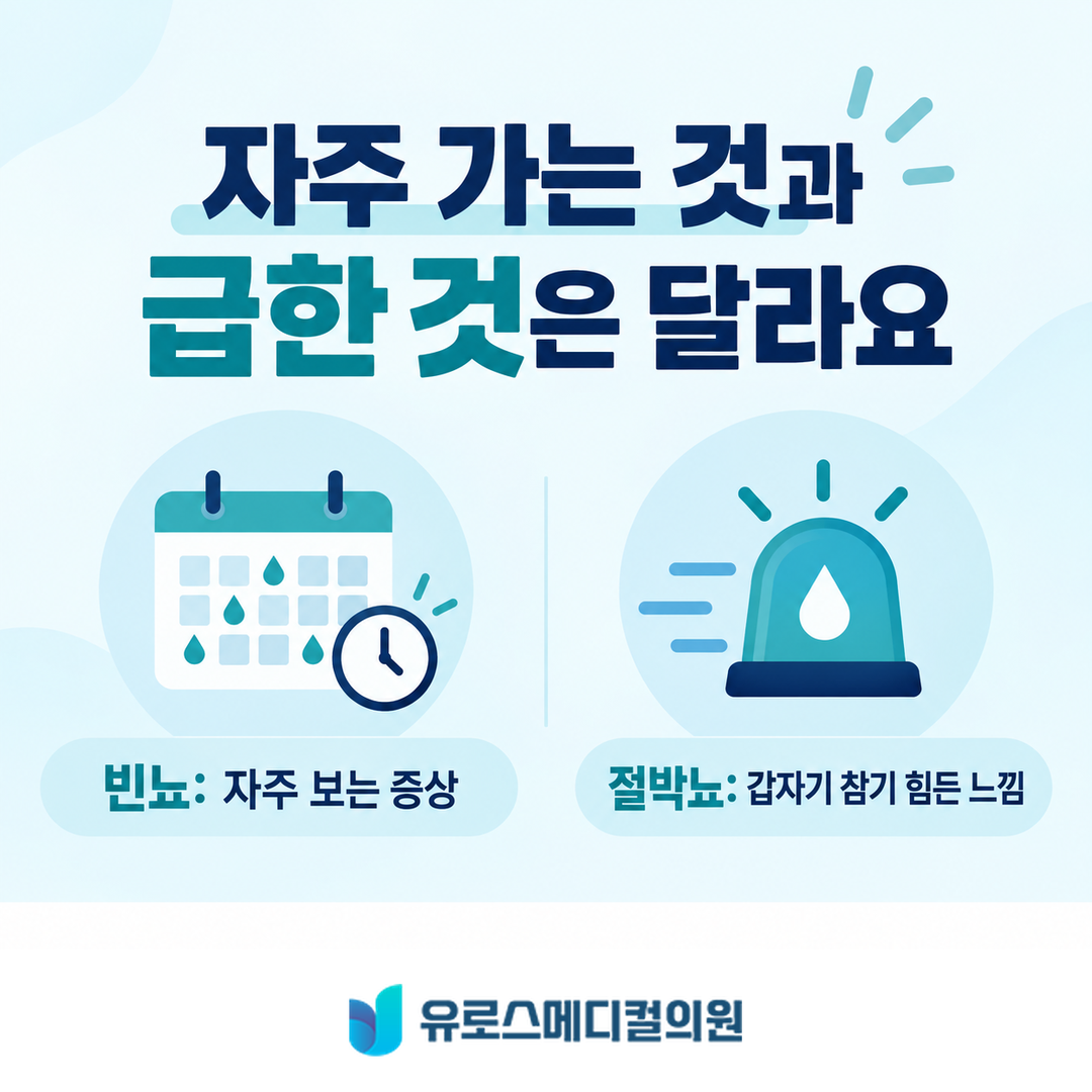 빈뇨와 절박뇨의 차이